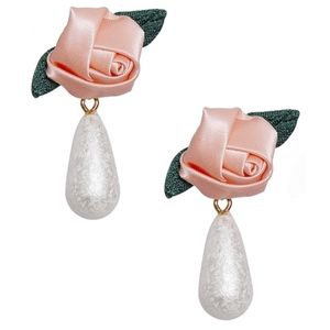 Pearl Rose Earrings